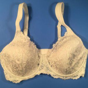 Leading Lady 34D White Scallop Lace Underwire 5044